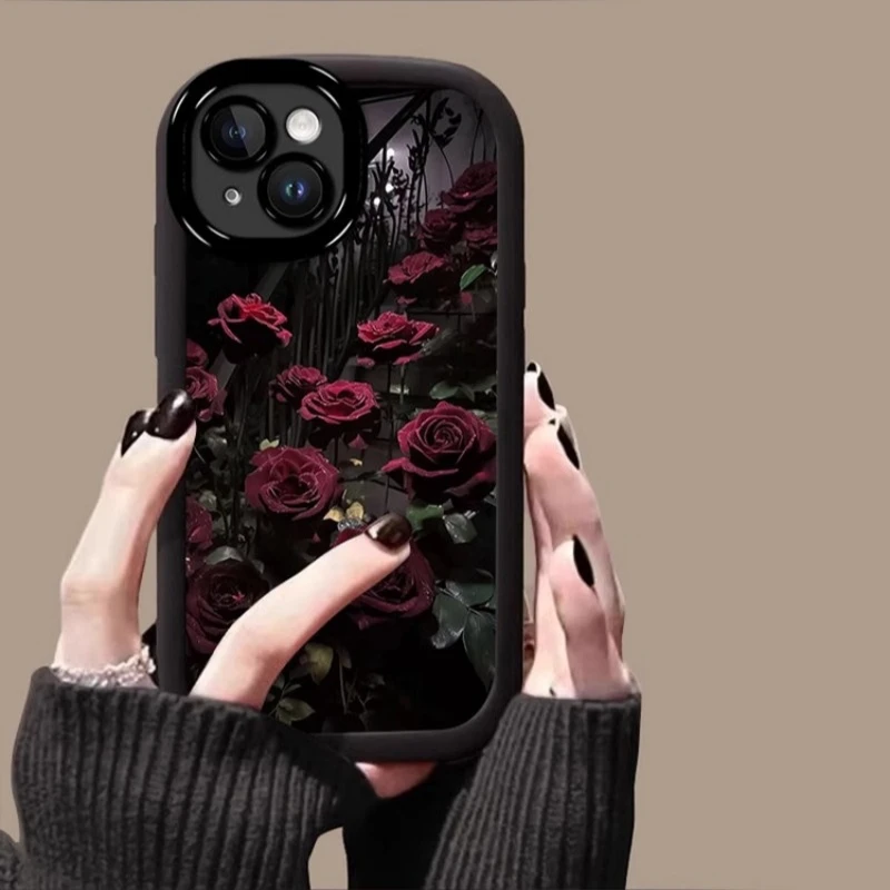 温柔玫瑰适用苹果17promax手机壳iphone16pro保护套15por女神气质