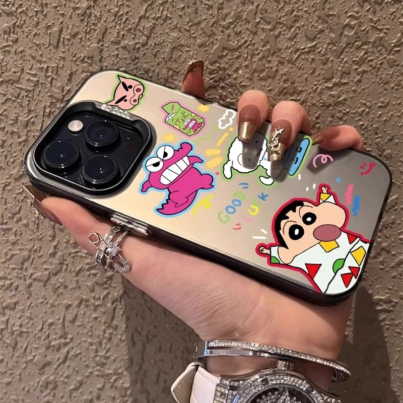 蜡笔小新适用苹果17promax手机壳恐龙新款iphone16保护套可爱15pm