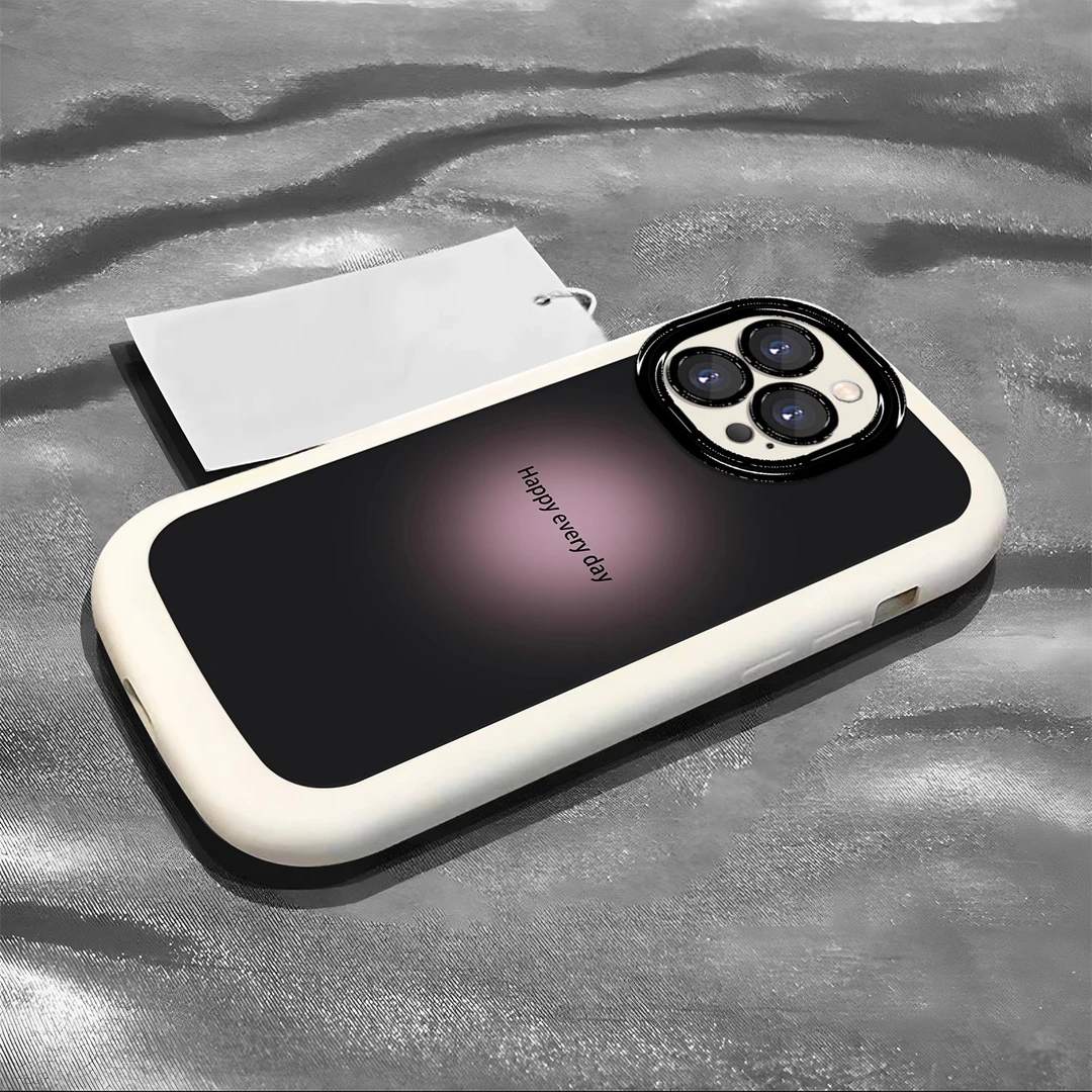 晕染渐变适用苹果17promax手机壳酒红色iphone16保护套女款15情侣