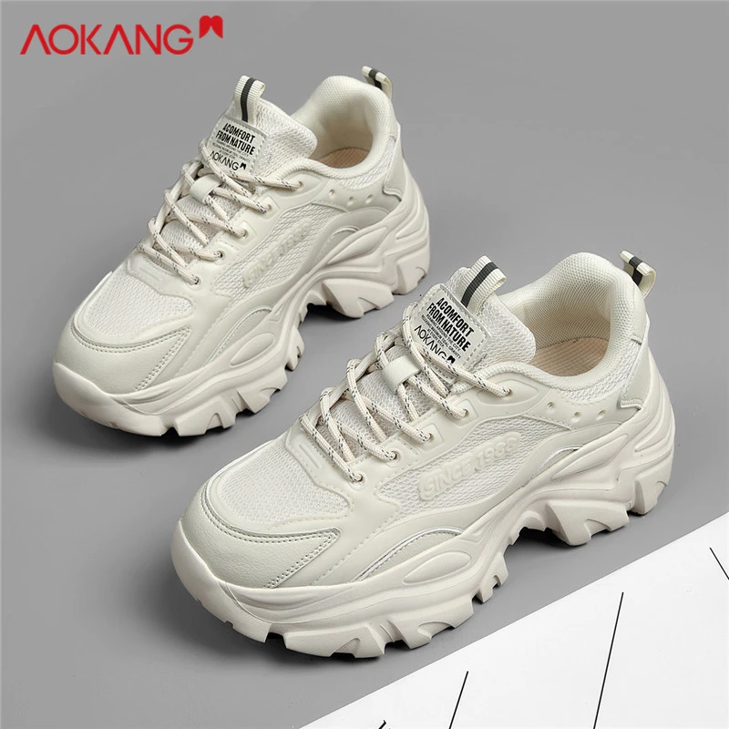 Aokang/奥康女鞋2025秋季老爹鞋百搭潮流潮鞋鞋子厚底增高休闲鞋
