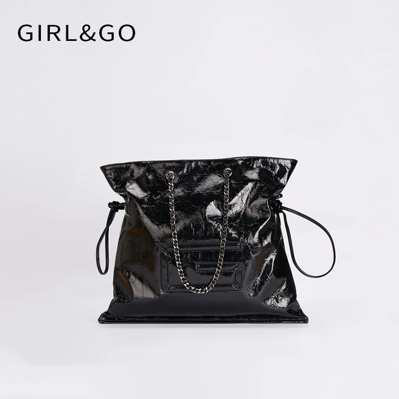 【安迪姐推荐】girl.go新款女包抽绳托特包时尚百搭休闲通勤包