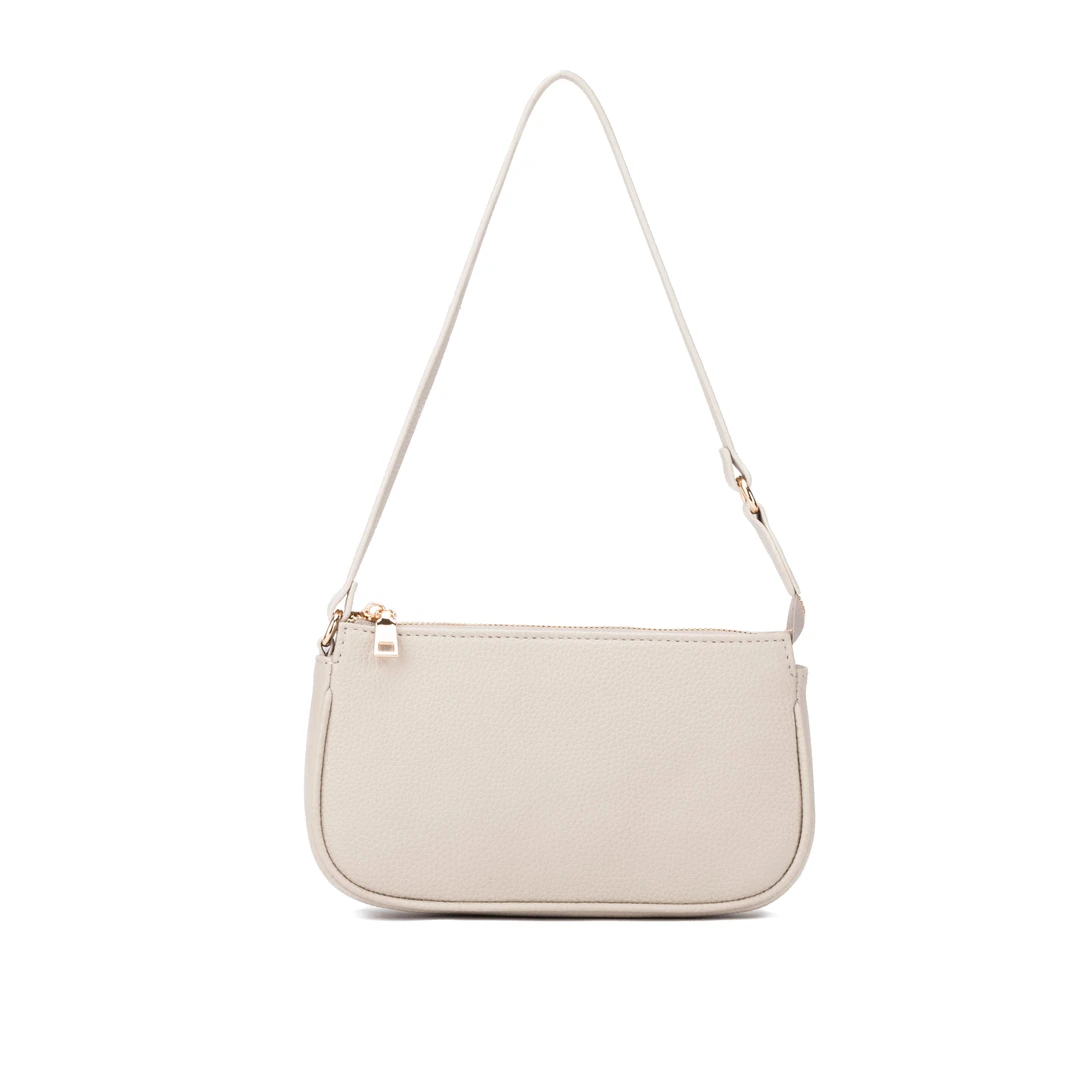 girl.go荔枝纹牛皮小包手拎包零钱包白色