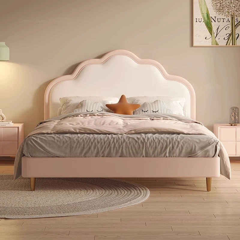 公主床女孩卧室2022新款儿童床实木轻奢简约现代网红少女心女生床