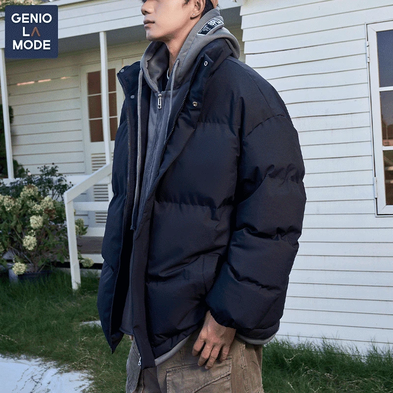 森马集团GENIOLAMODE棉服男款冬季加厚情侣ins假两件保暖男生外套