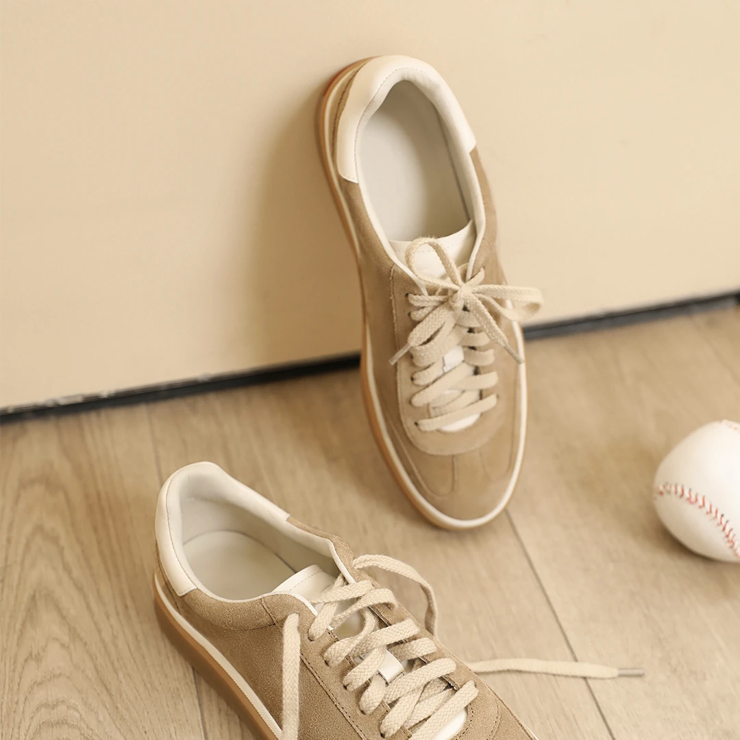 谭飞奶酪德训鞋 舒适百搭 防滑耐磨 复古浓郁德训鞋W124E86008