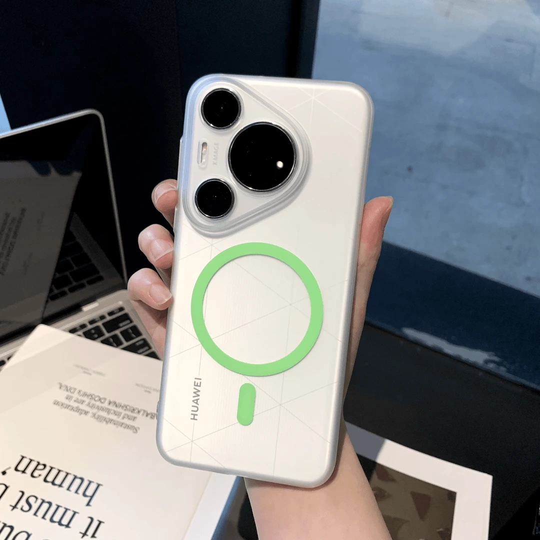 适用华为p70pro+手机壳夜光强力磁吸华为pura70uItra无线充电创意