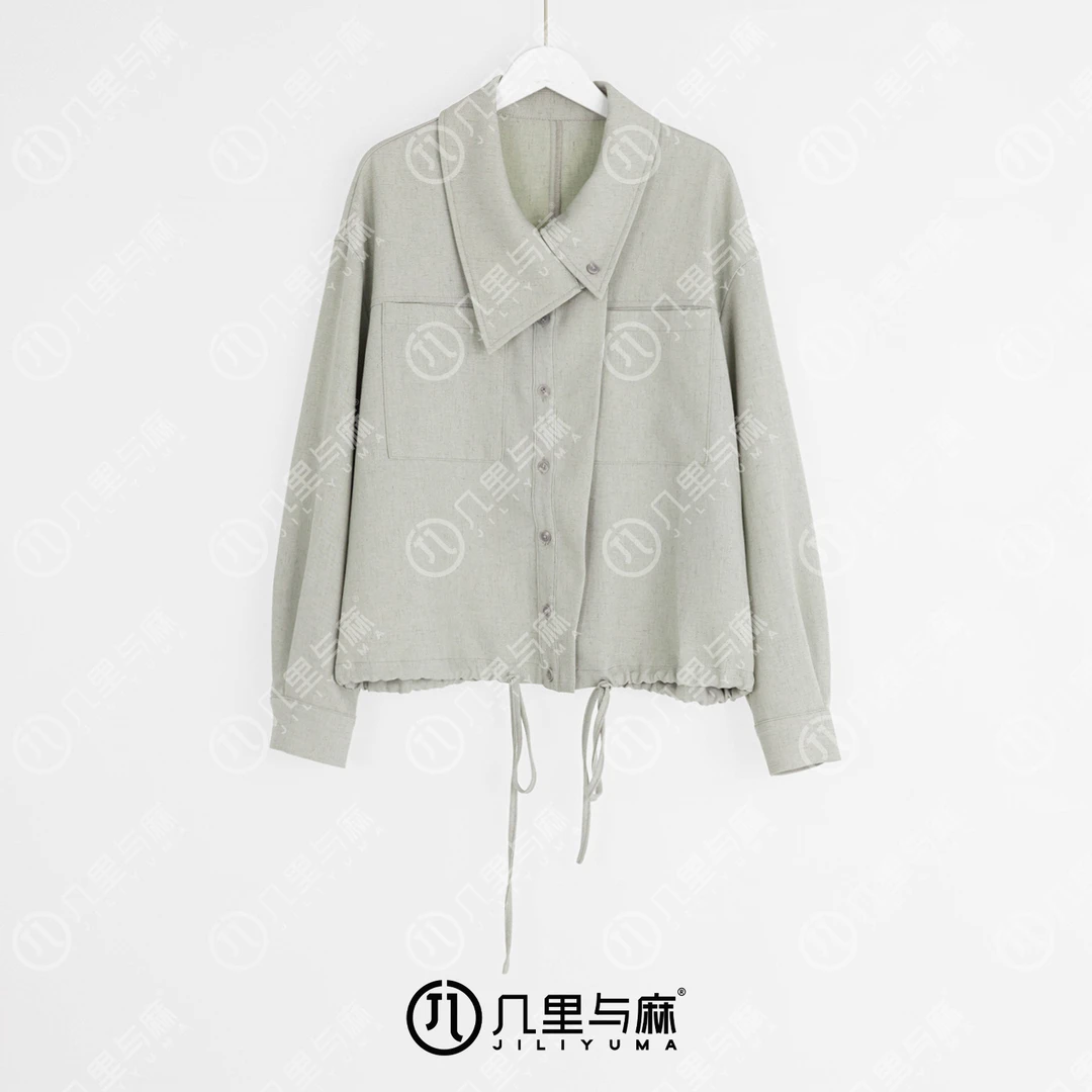 （几里）茯苓-休闲气质春秋长袖外套 衣长59 胸围114 1080232