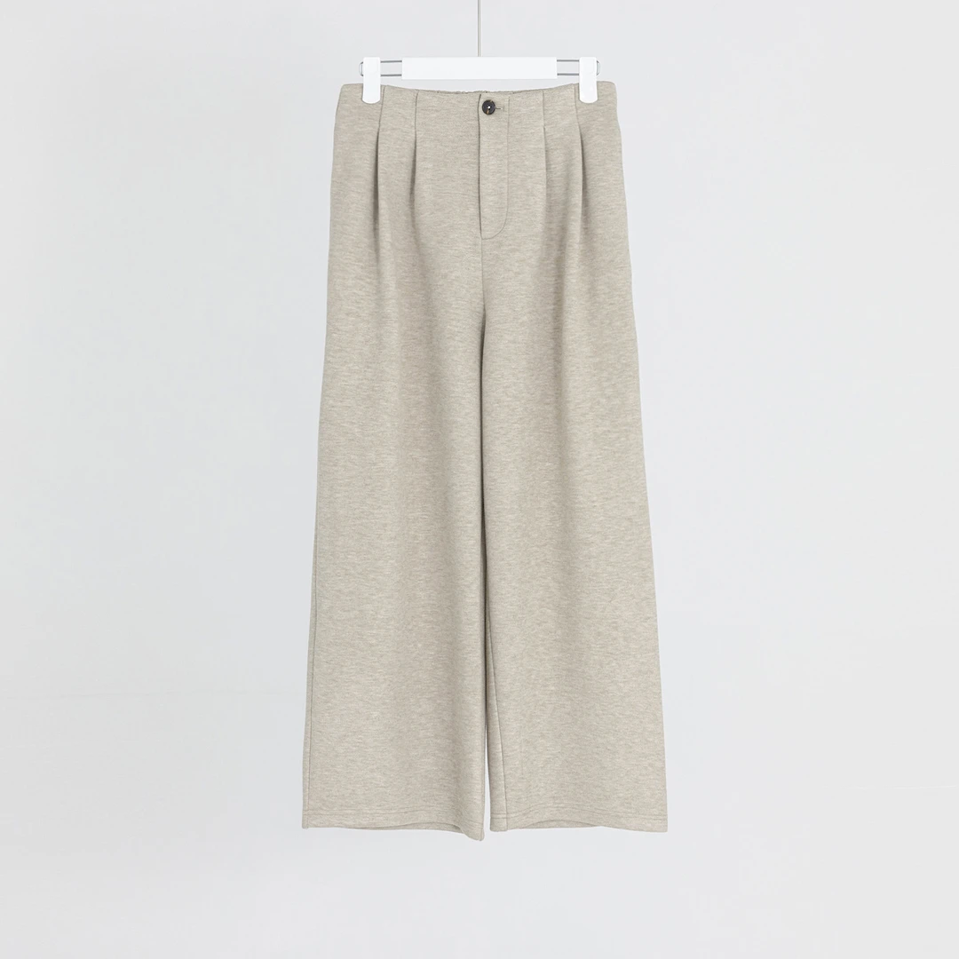 （几里）休闲高腰气质简约百搭加绒休闲裤 裤长93 124327