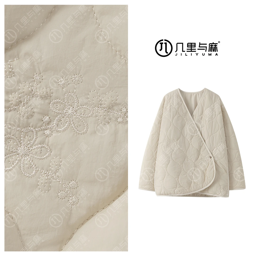 几里与麻【暮见白梨】简约雅逸百搭棉服 衣长70 胸围138 1090588