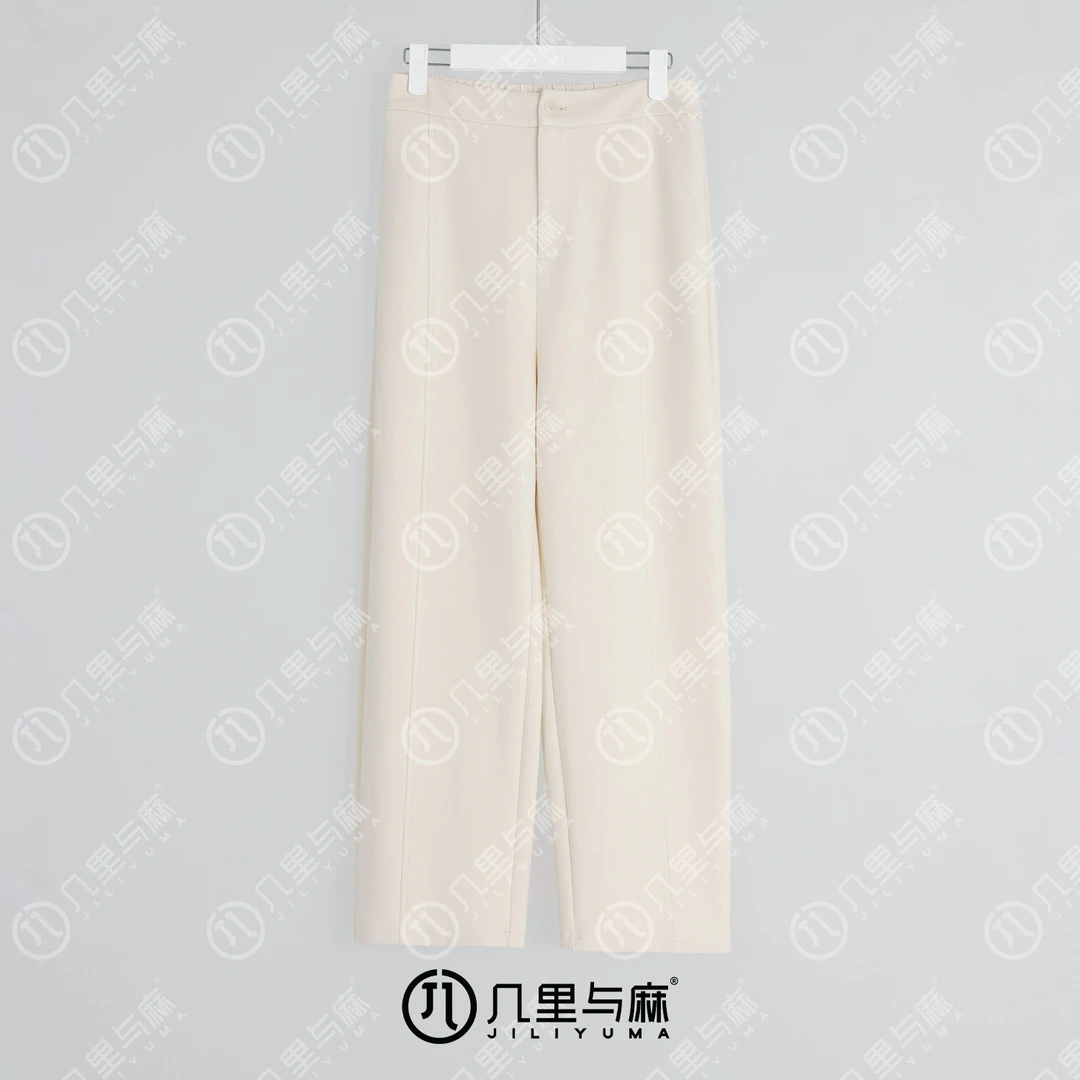 （几里）金缕歌-时尚纯色百搭气质休闲裤 裤长99 1073134