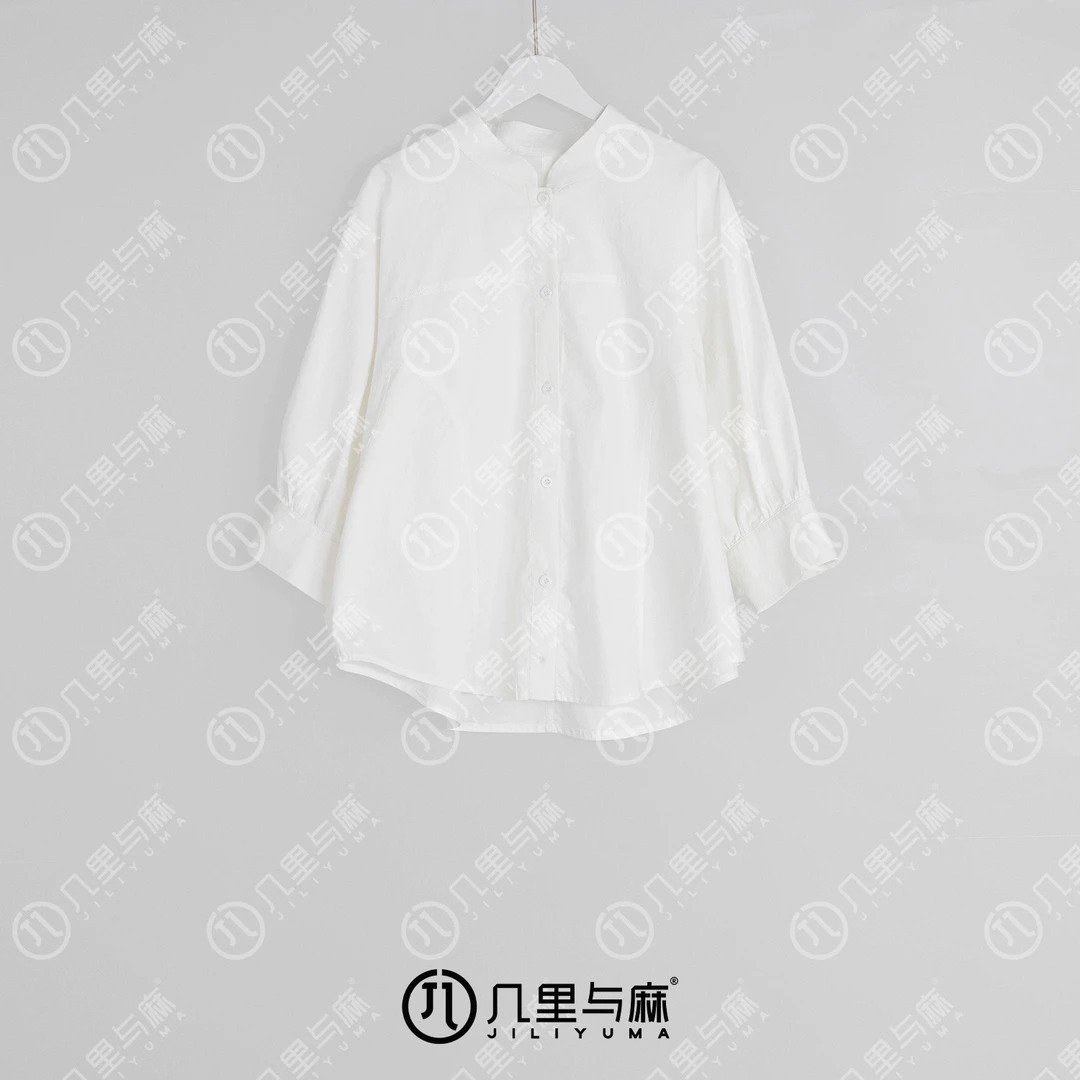 （几里与麻）磐舵-优雅纯色百搭清凉衬衫 衣长65 胸围122 1060181