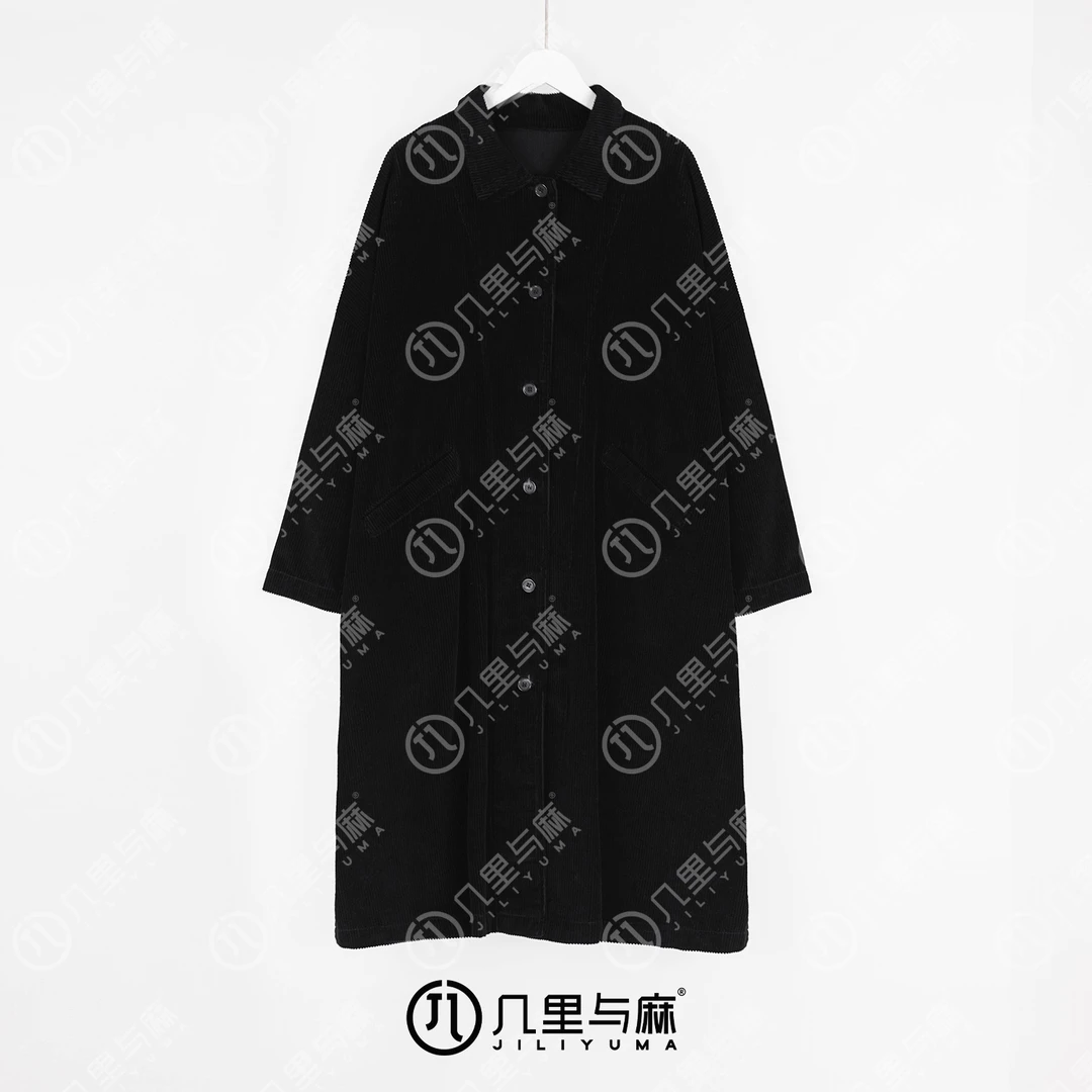 （几里）早秋款灯芯绒风衣外套 衣长107胸围165 240814