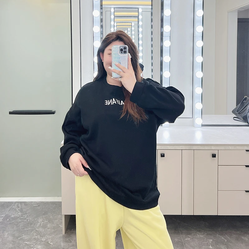 断码捡漏~妮式穿搭 / 韩版亮色系宽松遮肉卫衣9496花契秋季200斤