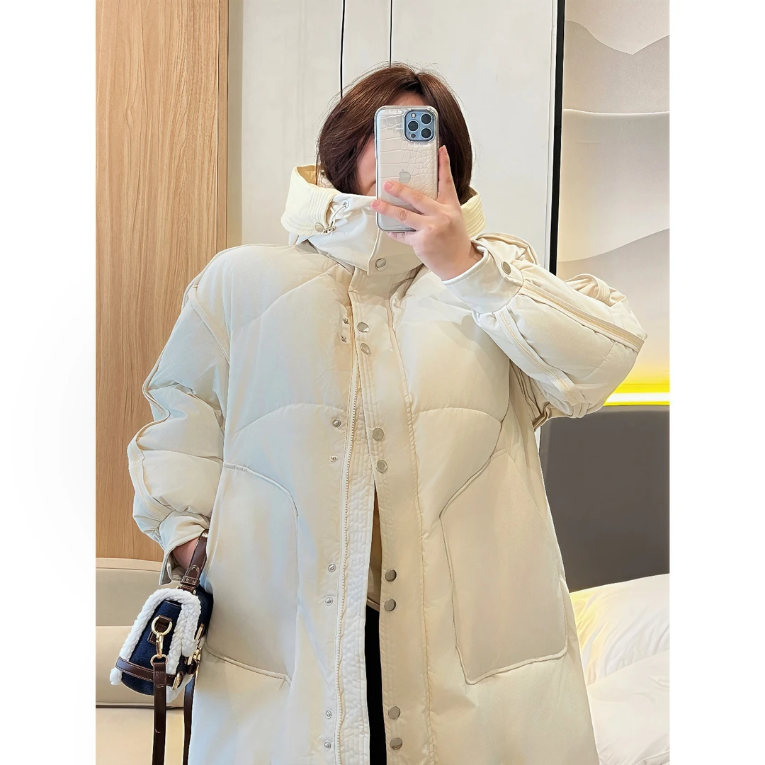 断码捡漏~温斯顿街 / 高智女性穿搭长款棉服9761花契200斤胖mm