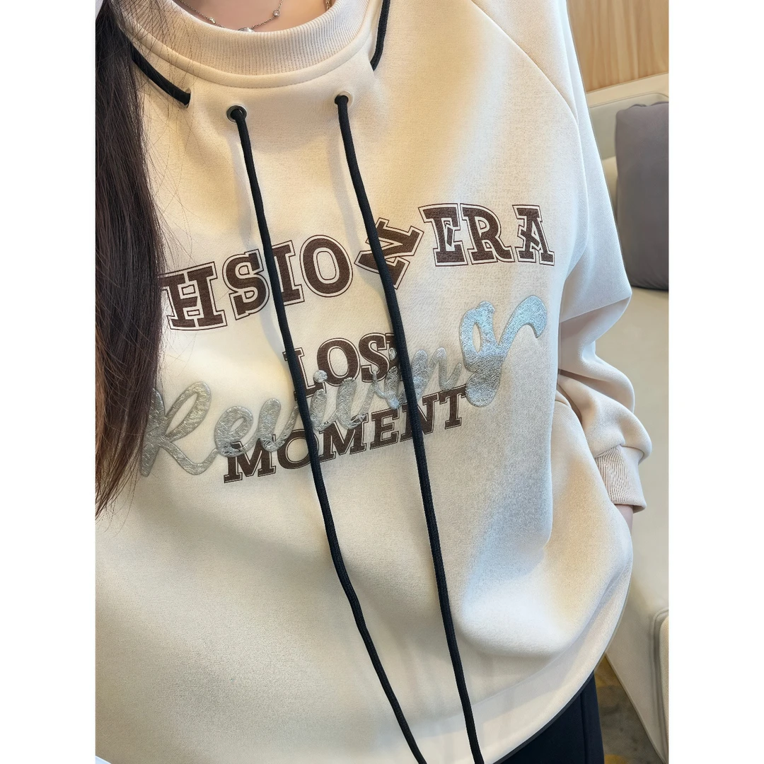 断码捡漏~圣托里尼 / 松弛感质感立体印花卫衣18055花契200斤胖mm