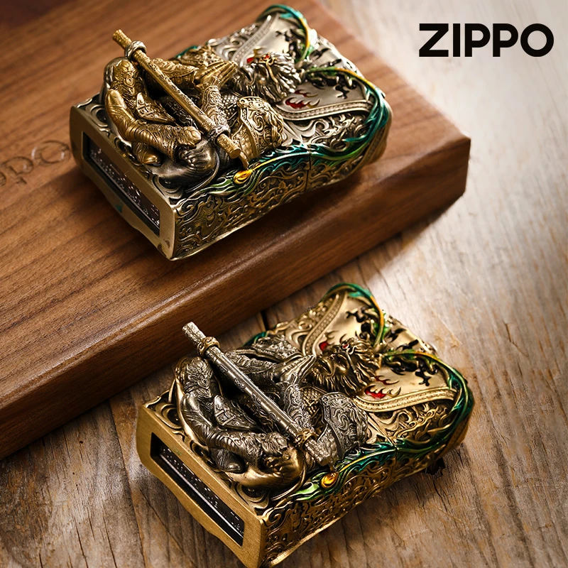 ZIPPO/之宝打火机套壳夜光斗战胜佛悟空周边男士收藏送礼DYH1X1