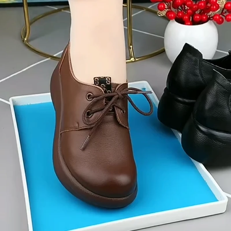 百搭女鞋小皮鞋真软皮单鞋女2025新款四季豆豆鞋软皮软底舒适