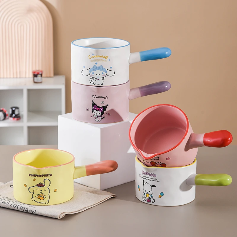 三丽鸥手柄碗家用陶瓷烤碗特别好看的宿舍学生水果沙拉面汤饭碗