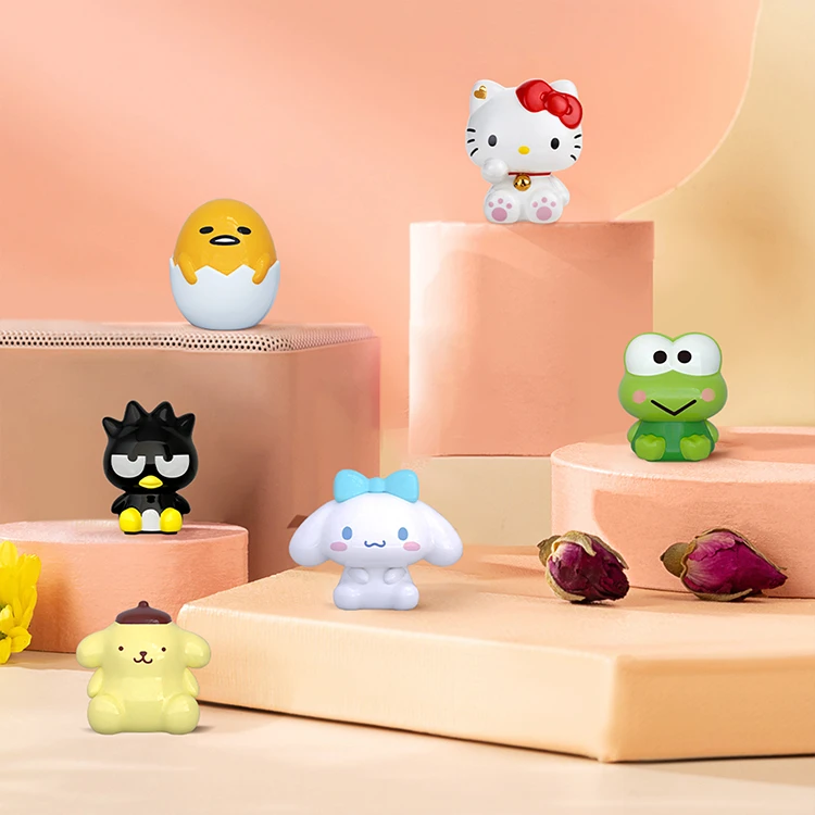 日本正版三丽鸥Sanrio kitty帕恰狗库洛米玉桂狗迷你陶瓷摆件摆件