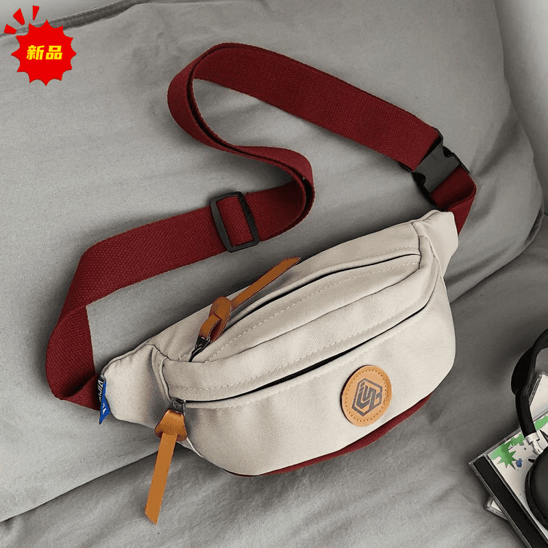 斜挎包男款男女简约胸包小挎包时尚个性运动腰包包男款百搭小背包