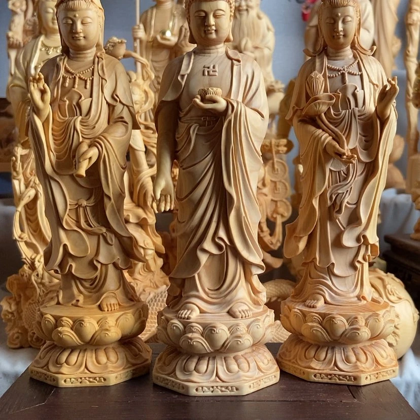 【闪购商品】黄杨木西方三圣