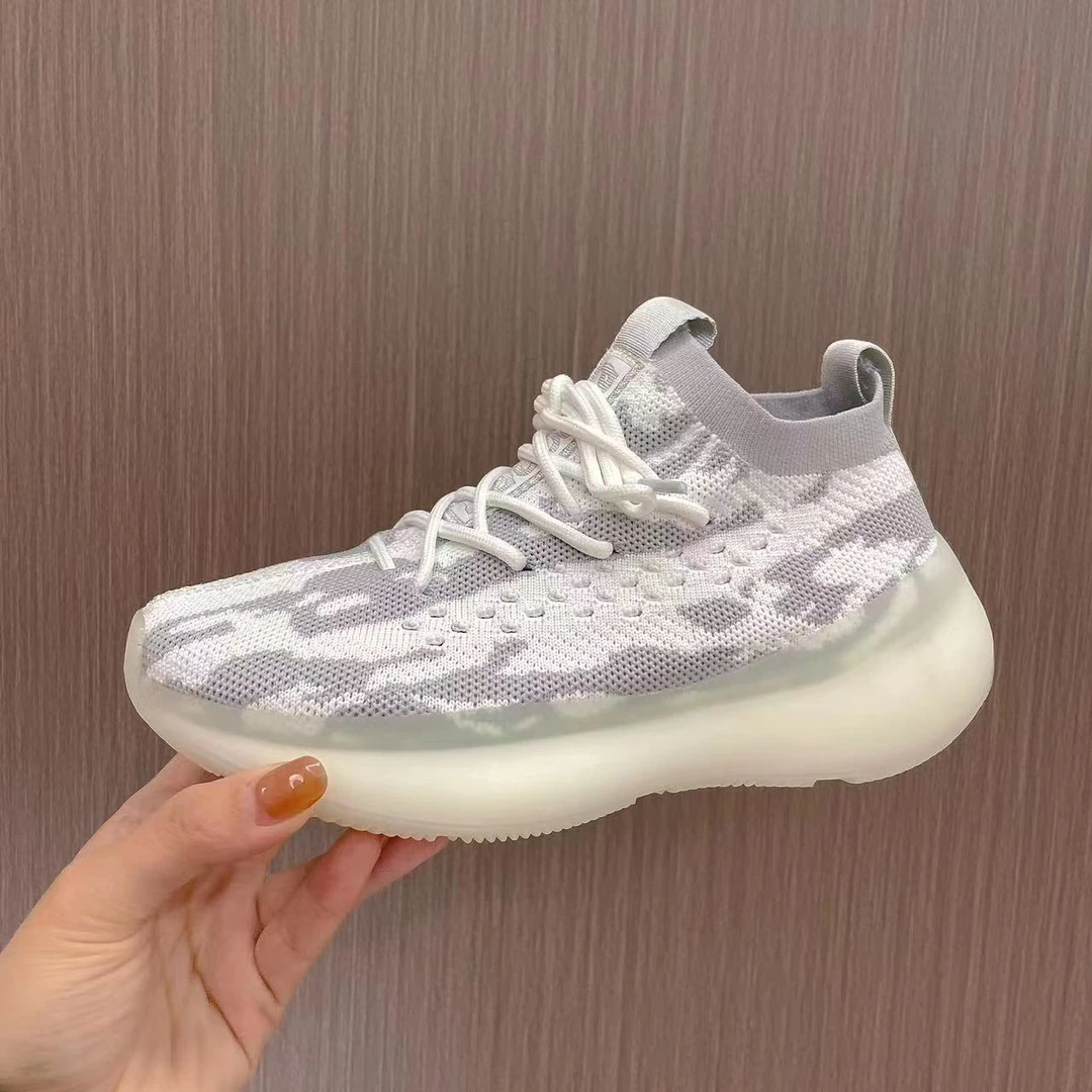 2023年新款潮流飞织休闲运动鞋男女款百搭透气网面跑鞋