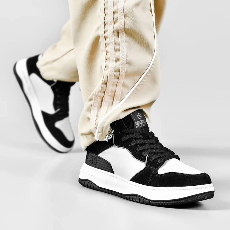 量货镇店定制款 真皮升级~情侣同款冬季运动板鞋