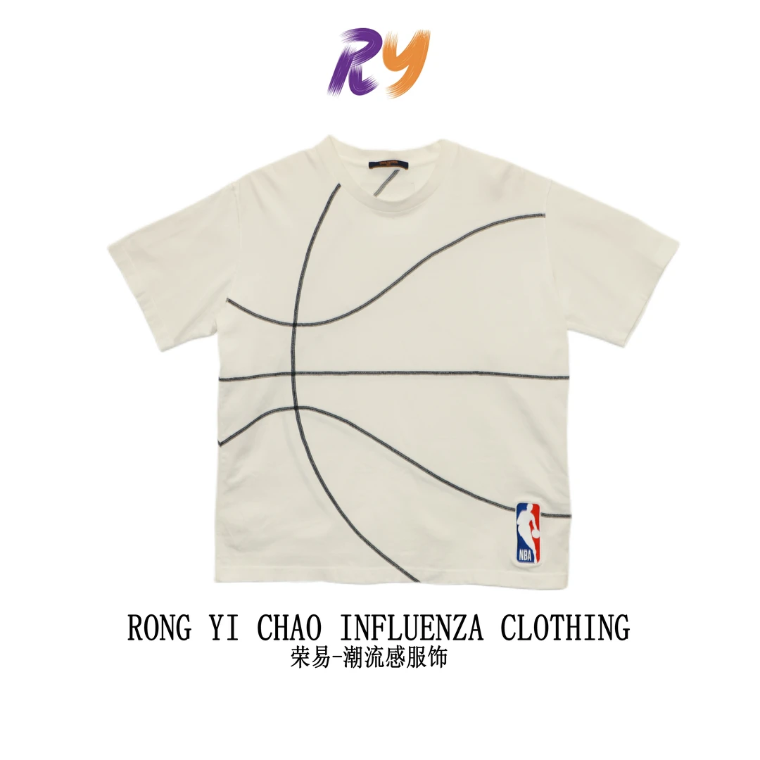 99新 RY/路易威登/Louis Vuitton/NBA篮球纹路短袖/XXL码/3631928