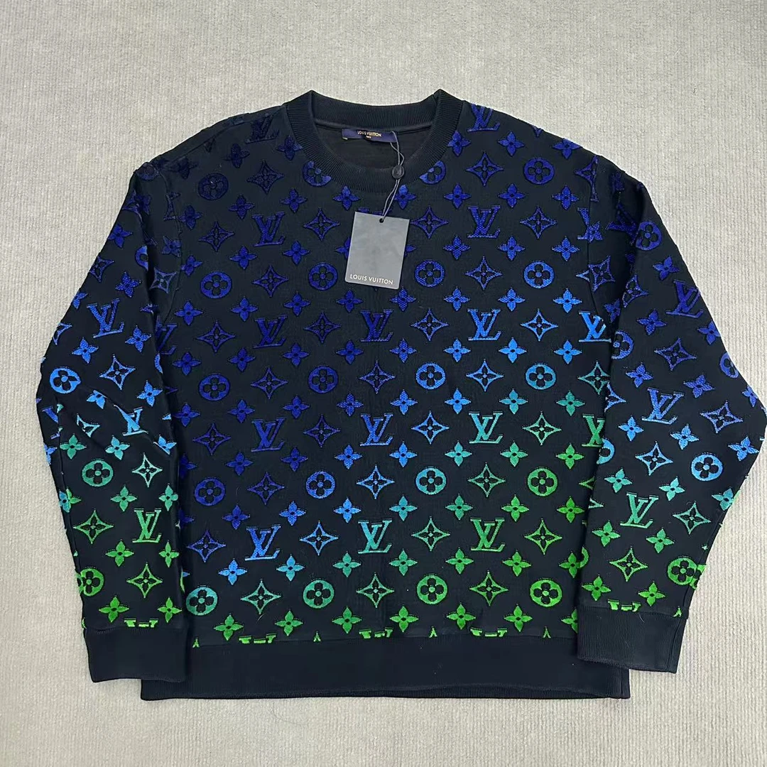 LV路易威登/老花满印渐变卫衣/XL码/准新