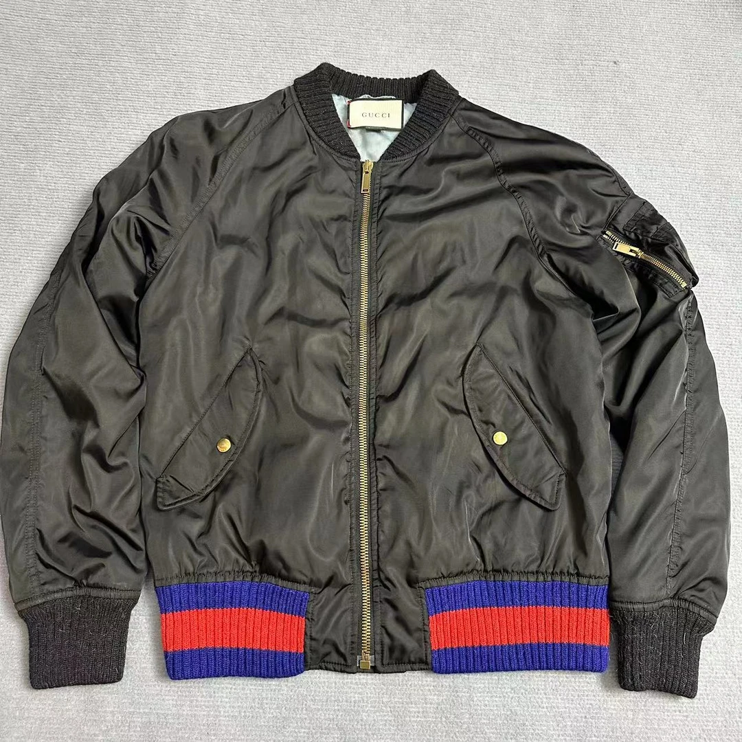 99新 古驰黑色刺绣休闲棉服  50尺码