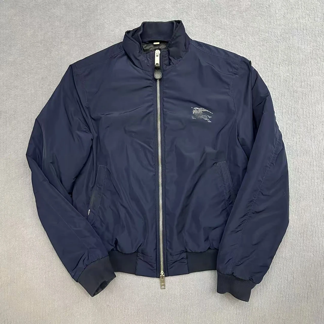 准新/BURBERRY博柏利/藏蓝色棉服/M码