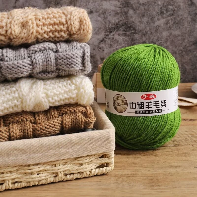 二两290手工中粗羊毛线羊驼绒编织棒针织毛衣保暖粗毛线披肩线