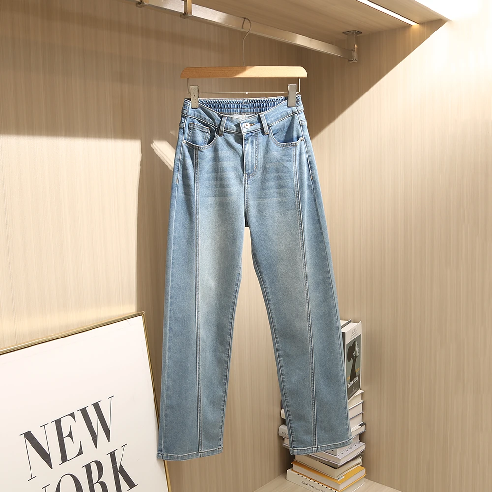 LISA.LISA冷晶醋酸！ 凉感弹力腰 香蕉裤牛仔裤 H2874 女装 E304