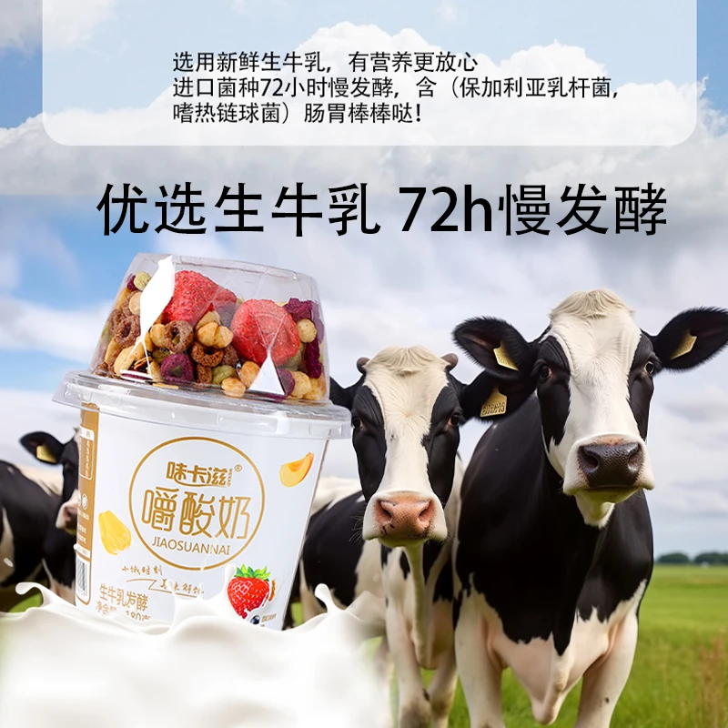 味卡滋味卡滋嚼酸奶多口味营养早餐晚餐大人小孩都爱吃