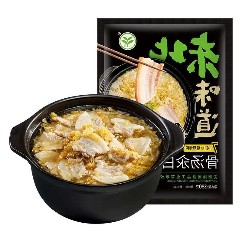 榆园东北酸菜氽白肉大骨头汤炖花猪肉粉条预制菜半成品特色美食