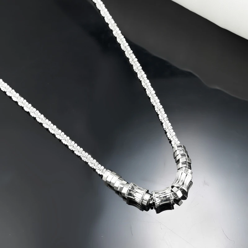 坠链均925银 梁雅帝新品【人鱼车花】重工闪亮时尚纯银项链