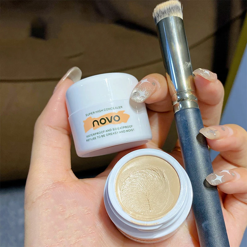 化妆师专用NOVO巨遮瑕膏遮盖斑点脸部痘印黑眼圈持久盖纹身疤痕女
