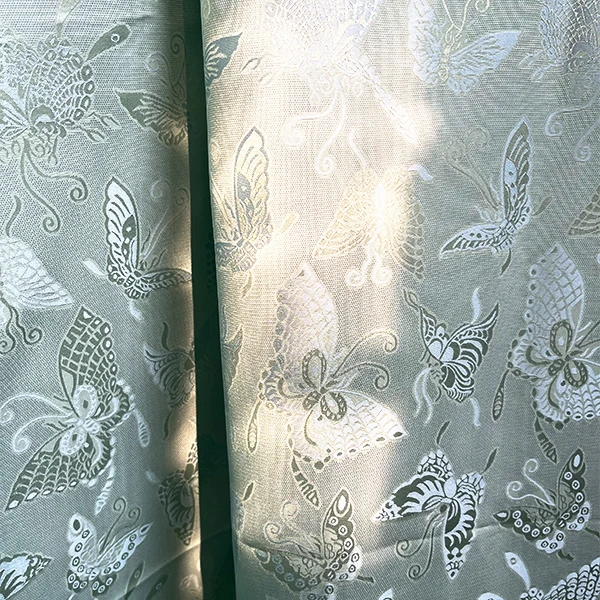 【异色全罗薄荷蝶 】人丝异色全罗面料国风面料【HV8276】