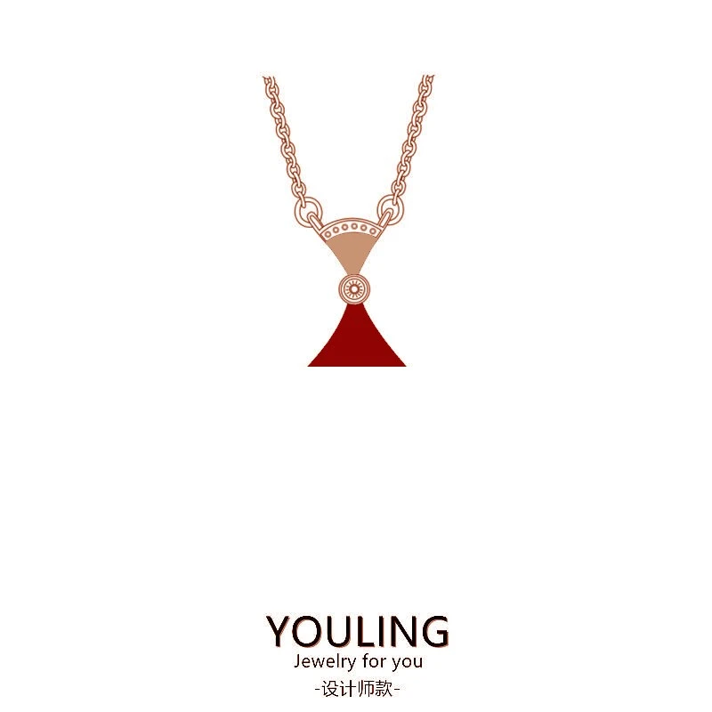 YOULING/柚琳 红白裙子项链