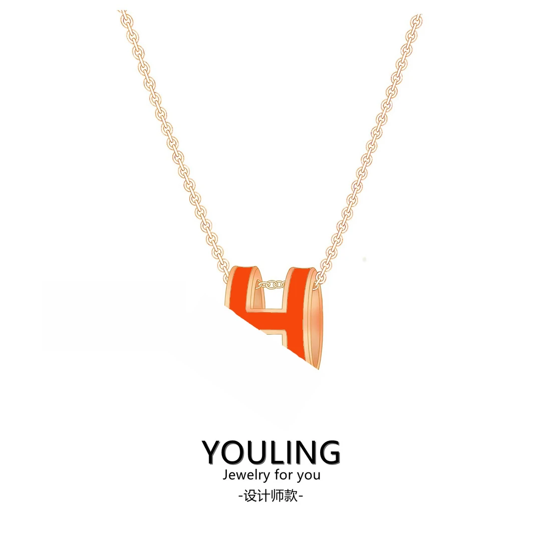 H橙色项链 L167橙