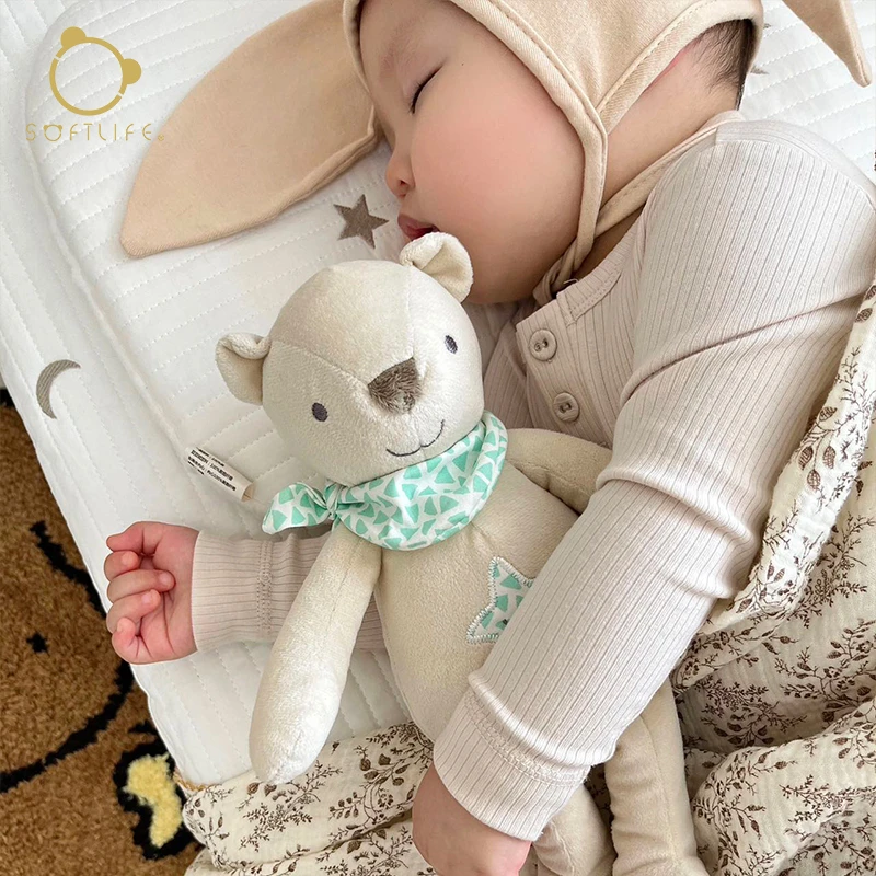 SoftLife婴儿安抚小熊公仔宝宝毛绒玩具水豚生日礼物送女生