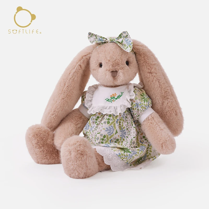 softlife兔子毛绒玩具睡觉抱安抚可爱公仔娃娃生日礼物送女生