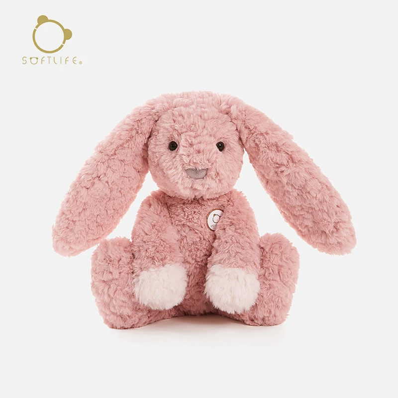 softlife酱紫兔毛绒玩具兔子安抚娃娃陪伴抱睡生日礼物送女生