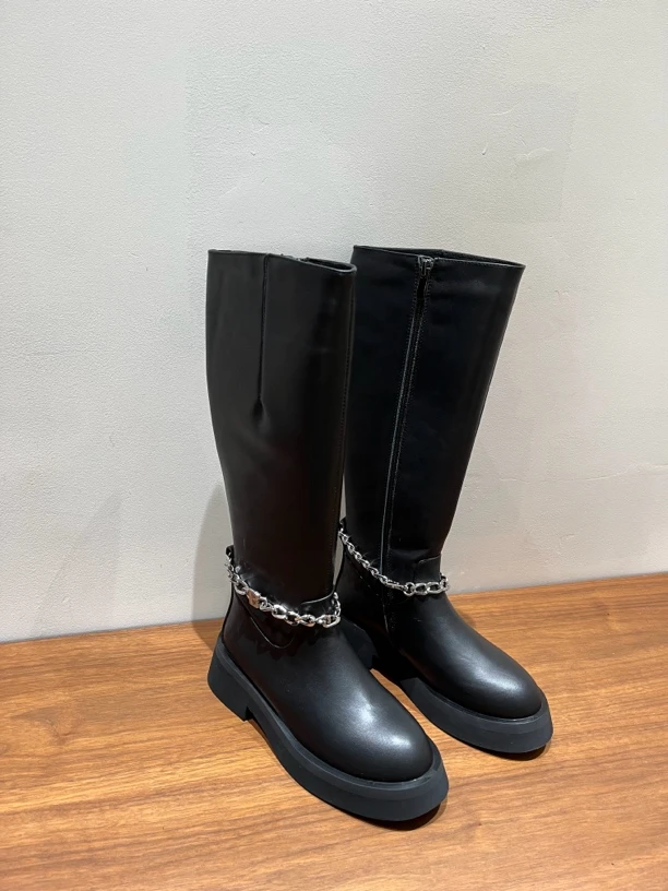 特价断码显腿长厚底长筒靴