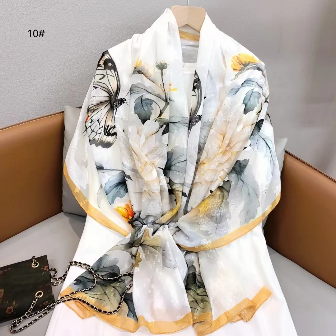 2024新款精品剪花丝巾气质高档时尚百搭大方洋气夏季春夏花色