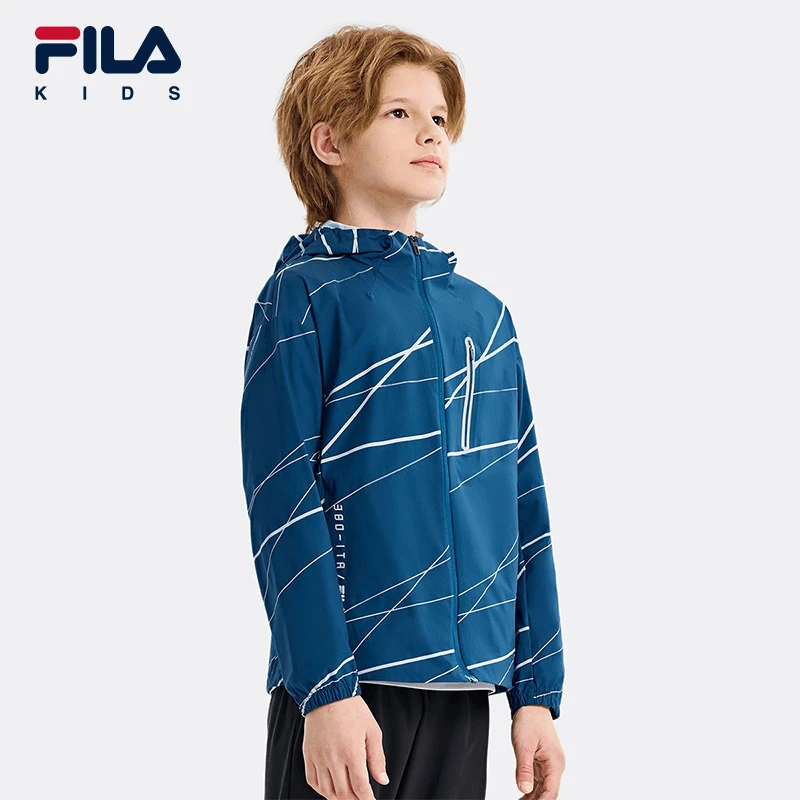 FILA斐乐儿童年秋季新款休闲时尚中大童运动百搭外套K12B433713