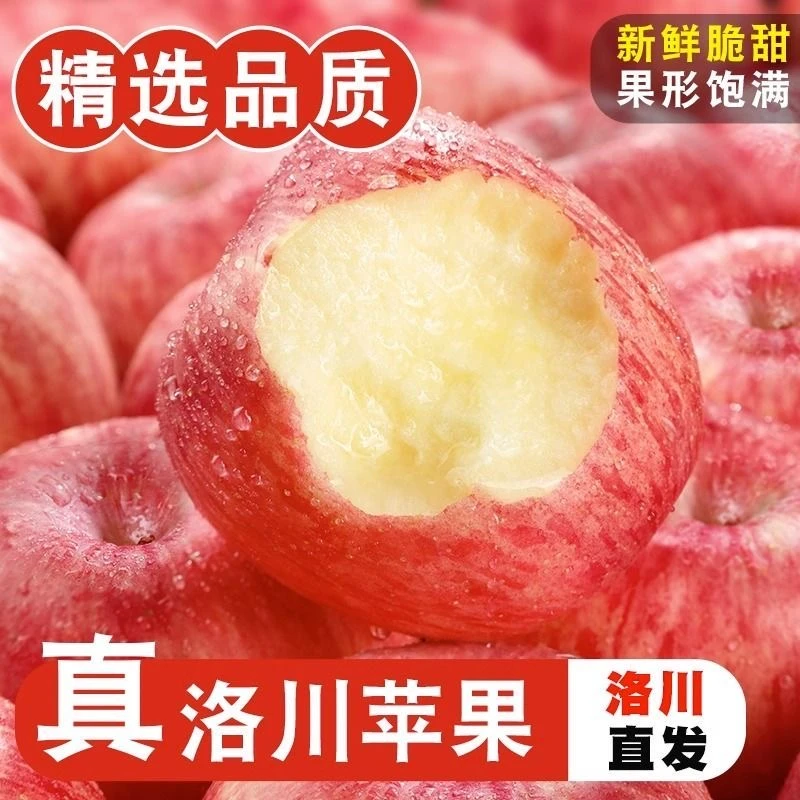 【产地直发】正宗陕西洛川苹果红富士苹果脆甜多汁5/8.5斤坏果包赔.