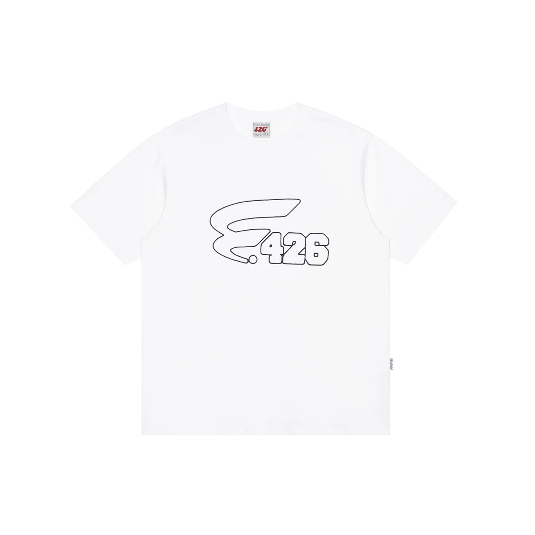 F426图标logo辫子绣短袖T恤 挂