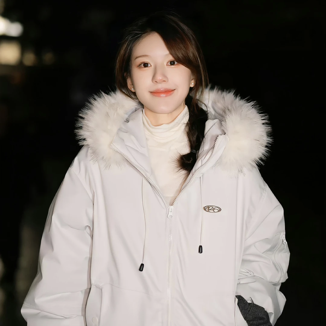 【赵露思许妍同款】F426潮牌冬季百搭大毛领工装派克服保暖羽绒5848