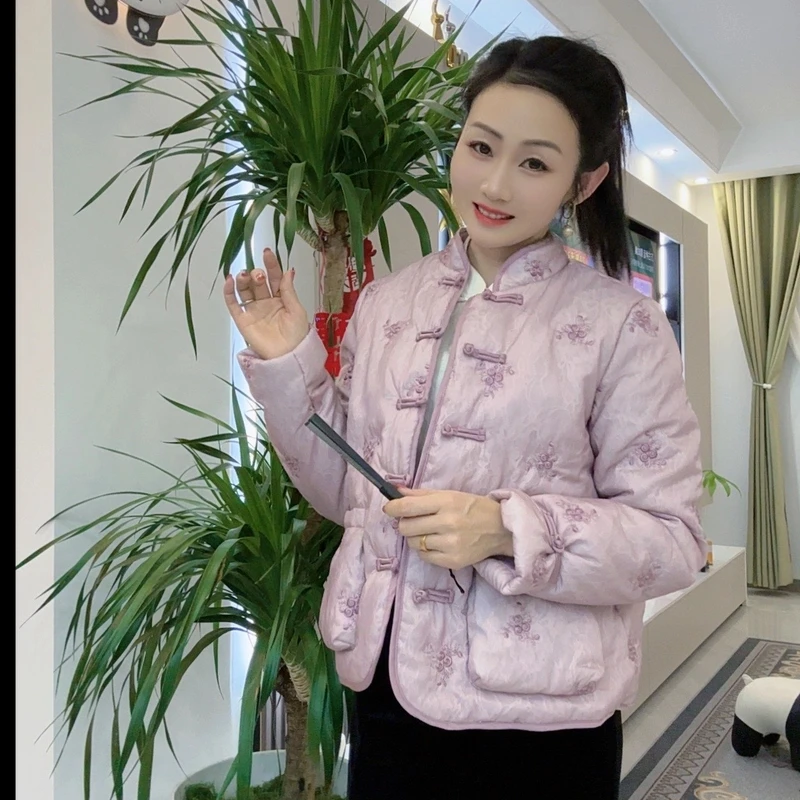 （逃之夭夭）新中式时尚气质轻奢重磅刺绣短款上衣外套女